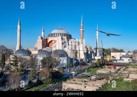 Holy Hagia Sophia Grand Mosque(Ayasofya) in Istanbul, Turkey Stock Photo