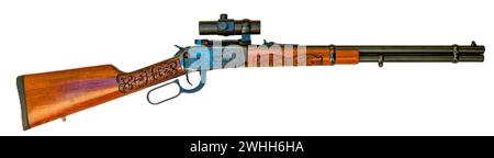 Isolated rifle with telescopic sight Stock Photo