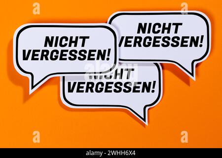 Stuttgart, Germany - January 16, 2024: Don't Forget Date Reminder In Balloons Communication Business Concept In Stuttgart, Germany. Stock Photo
