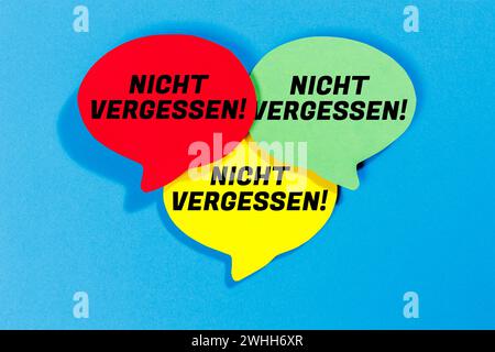 Stuttgart, Germany - January 16, 2024: Don't Forget Date Reminder In Colourful Balloons Communication Business Concept In Stuttgart, Germany. Stock Photo