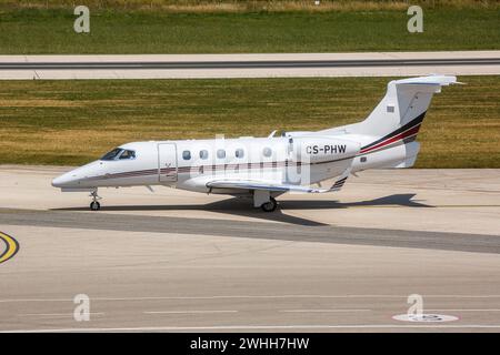 Split, Croatia - May 29, 2023: An Embraer 505 Phenom 300 Aircraft Of Netjets Europe With The Registration Number CS-PHW At Split Airport (SPU) In Croa Stock Photo