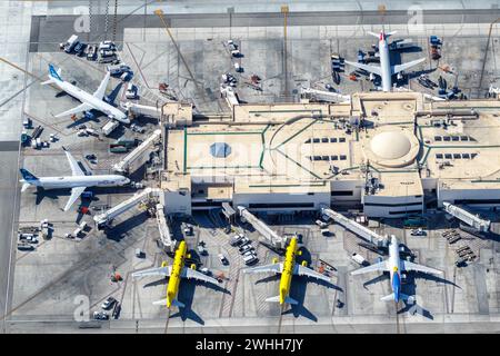 Los Angeles, USA - November 4, 2022: JetBlue And Spirit Airlines Aircraft At Los Angeles Airport (LAX) In The USA. Stock Photo