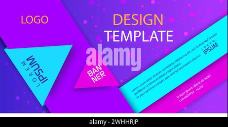 Advertising Banner .Abstract banner of geometric shapes . Stock Vector