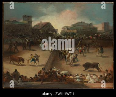 Bullfight in a Divided Ring Goya (Francisco de Goya y Lucientes) Stock Photo