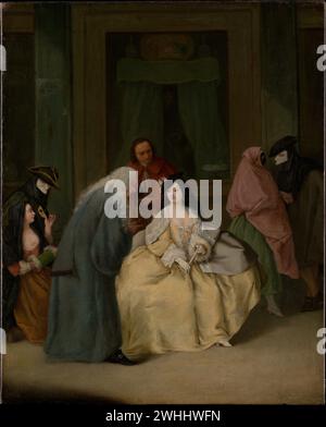 The Meeting Pietro Longhi (Pietro Falca) 1746 Stock Photo