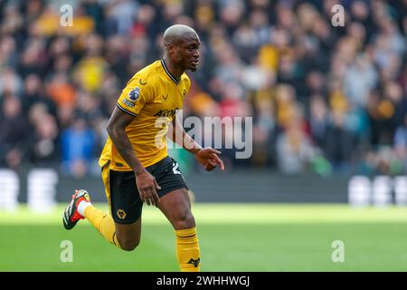 Wolverhampton, UK. 10th Feb, 2024. Wolves' Toti races forward during the Premier League match between Wolverhampton Wanderers and Brentford at Molineux, Wolverhampton, England on 10 February 2024. Photo by Stuart Leggett. Editorial use only, license required for commercial use. No use in betting, games or a single club/league/player publications. Credit: UK Sports Pics Ltd/Alamy Live News Stock Photo