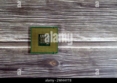 a processor or processing unit, an electrical component (digital circuit) that performs operations on an external data source, usually memory or some Stock Photo