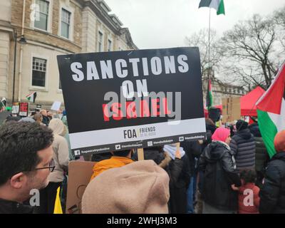 Maidstone Kent UK 10th February 2024 Stop Arming Israel Protest at Country Hall Speaker Jessica leshnikov Stock Photo