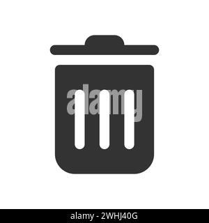 Delete glyph vector icon isolated Stock Vector