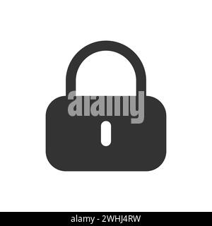 Lock glyph vector icon isolated Stock Vector