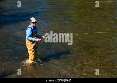 Fishing for spring trout in the Oregon Cascades, on the Cascade