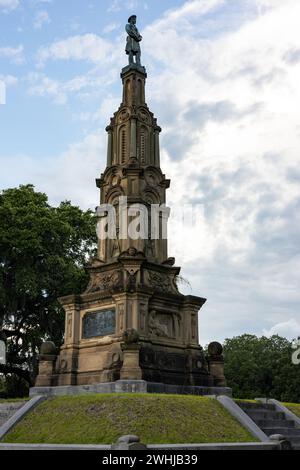 Civil war monument in the Forsyth park in Savannah Stock Photo