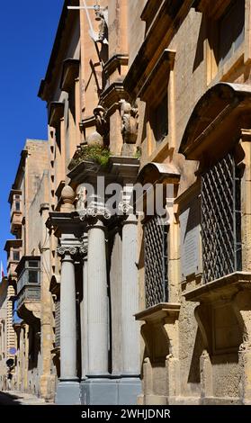 Historical Cathedral in the Old Town of Valletta, the Capital of Malta Stock Photo