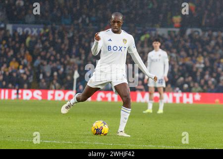 Glen Kamara #8 of Leeds United in action during the Sky Bet Championship match between Leeds United and Rotherham United at Elland Road, Leeds on Saturday 10th February 2024. (Photo: Mike Morese | MI News) Credit: MI News & Sport /Alamy Live News Stock Photo