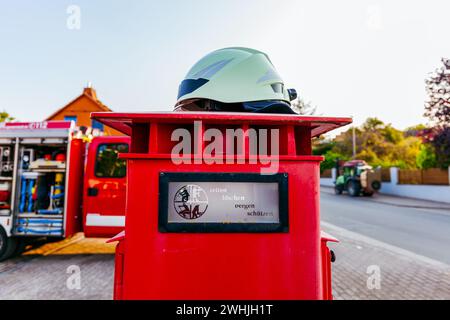 Hard hat. Firefighter's helmet. Stock Photo