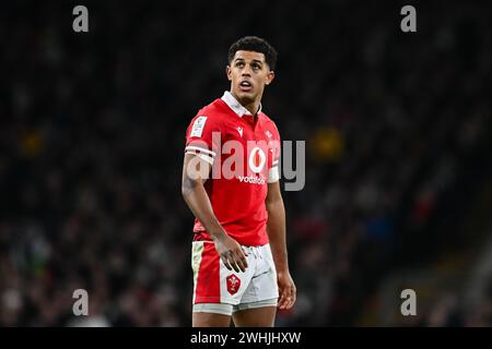 Rio Dyer of Wales during the 2024 Guinness 6 Nations match England vs Wales at Twickenham Stadium, Twickenham, United Kingdom. 10th Feb, 2024. (Photo by Craig Thomas/News Images) in, on 2/10/2024. (Photo by Craig Thomas/News Images/Sipa USA) Credit: Sipa USA/Alamy Live News Stock Photo