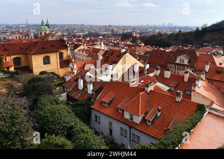 Prague, Czech Republic. 10th Feb, 2024. View of Prague panorama during winter sunny day on February 10, 2024. The capital of the Czech Republic is a city that can be admired being seen from any angle, but Prague view from the Prague castle is even more spectacular. (Credit Image: © Slavek Ruta/ZUMA Press Wire) EDITORIAL USAGE ONLY! Not for Commercial USAGE! Stock Photo