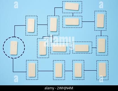 Automate business processes and workflows using flowcharts. Reduction of time for processing processes Stock Photo