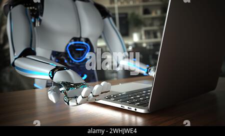 Humanoid Chat Robot Stock Photo