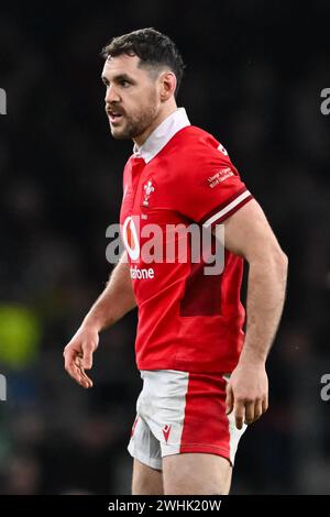 Tomos Williams of Wales during the 2024 Guinness 6 Nations match England vs Wales at Twickenham Stadium, Twickenham, United Kingdom. 10th Feb, 2024. (Photo by Craig Thomas/News Images) in, on 2/10/2024. (Photo by Craig Thomas/News Images/Sipa USA) Credit: Sipa USA/Alamy Live News Stock Photo