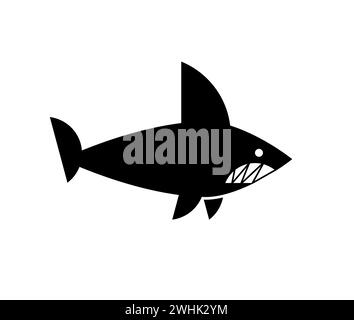 Shark sign. Sharks icon. Marine predator fish. Stock Vector