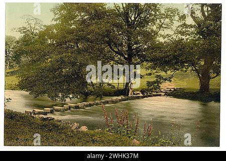 vintage photochrom prints of various landmarks and locations throught England Stock Photo