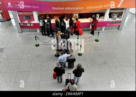 Informacao turistica tourist information, Lisbon Airport, Lisboa, Portugal Stock Photo