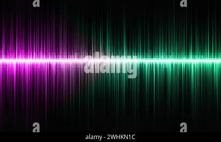 Sound waves emitting bright light Stock Photo