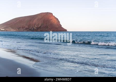 Montaña Roja in La Tejita beach, Tenerife Stock Photo