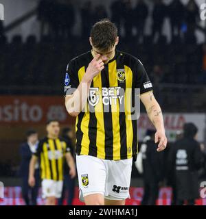 ALMELO - Ramon Hendriks of Vitesse during the Dutch Eredivisie match between Heracles Almelo and Vitesse at the Erve Asito stadium on February 10, 2024 in Almelo, Netherlands. ANP COR LASKER Stock Photo