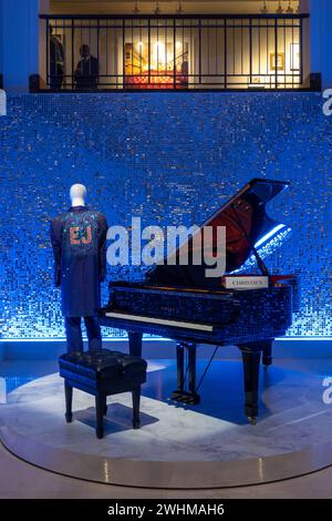 'The Collection of Sir Elton John: Opening Night' at Christie's luxury auction house located in Rockefeller Center, New York City, USA  2024 Stock Photo