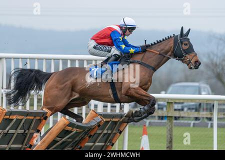 Third race at Wincanton March 2nd 2022 - Novices' Hurdle Stock Photo