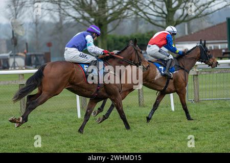 Third race at Wincanton March 2nd 2022 - Novices' Hurdle Stock Photo