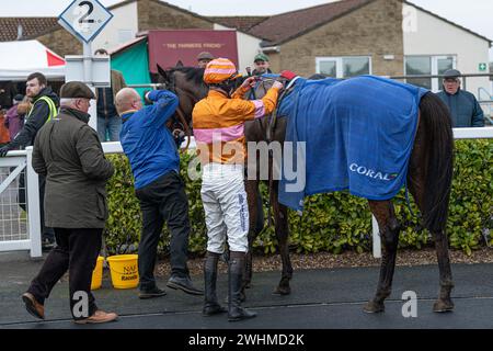 Third race at Wincanton March 2nd 2022 - Novices' Hurdle Stock Photo