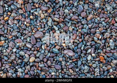 Full frame shot of pebbles on beach Stock Photo