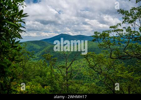 An overlooking view in North Carolina, Highlands Stock Photo