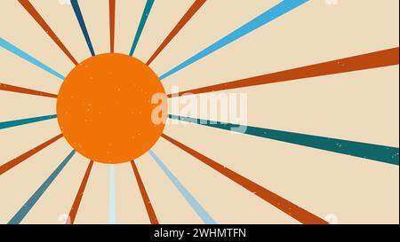 Abstract background with colorful rays and scuffs Stock Photo