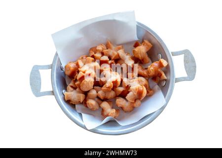 Deep fried hotdog isolated on white background with clipping path Stock Photo