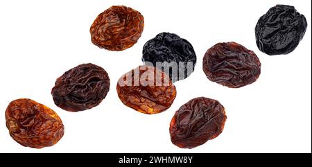 Dried fruits and berries isolated on white background Stock Photo