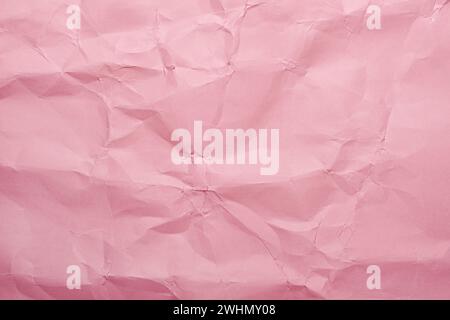 Crumpled Pink paper texture background for design Stock Photo