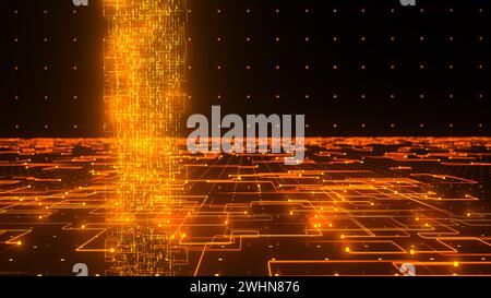 Digital Orange Database Concept Stock Photo - Alamy