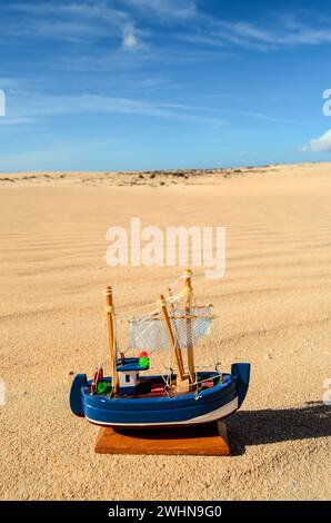 Object in the Dry Desert Stock Photo