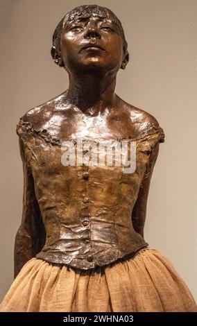 Edgar Degas bronze sculpture at the Baltimore Museum of Art titled 'Little Dancer, Aged Fourteen' Stock Photo