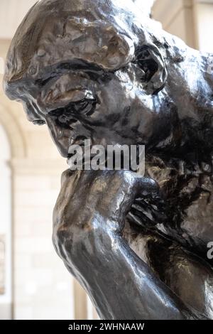 The Thinker sculpture by Auguste Rodin at the Baltimore Museum of Art Stock Photo