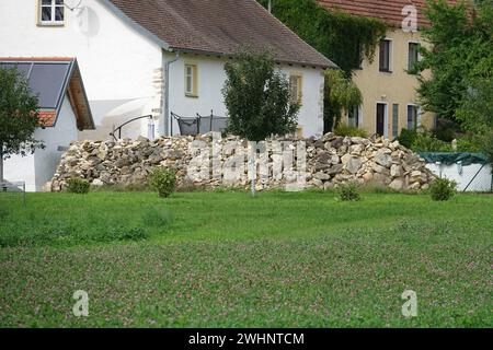 Fieldstone wall Stock Photo