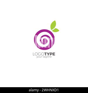 Blue Berry Logo. Berry juice logo Stock Vector