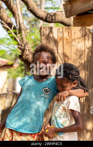 Small cute Malagasy girl in Miandrivazo, Madagascar. Stock Photo