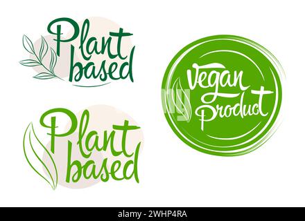 Set of eco friendly product labels vector isolated Stock Vector