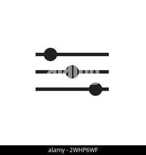 Flat adjustment button icon symbol vector Illustration. Stock Vector