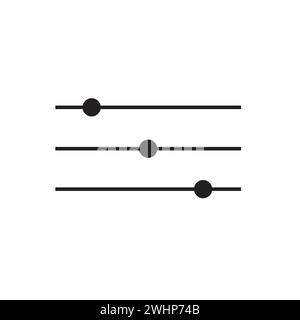 Adjustment button icon in flat style with background. Stock Vector